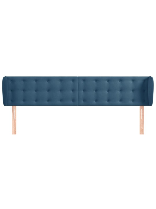 Voodipeats servadega, tumesinine, 203x23x78/88 cm, samet