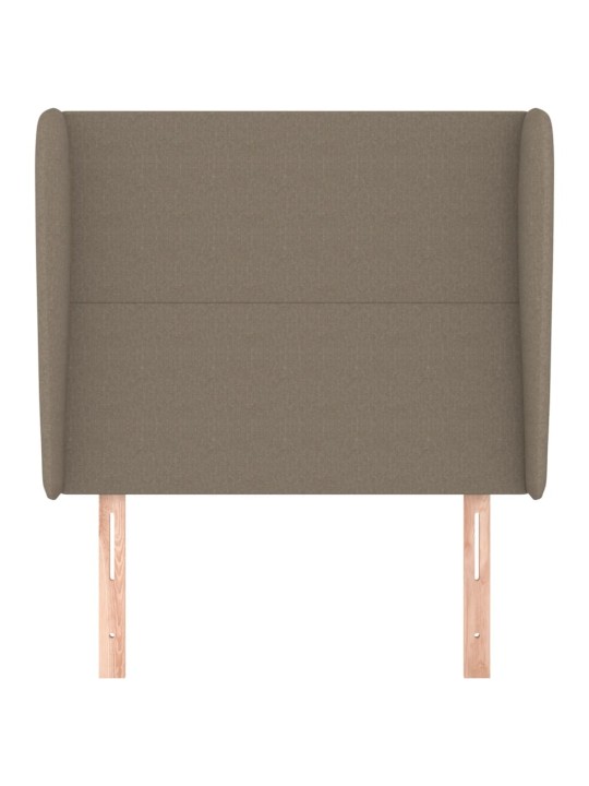 Voodipeats servadega, pruunikashall, 83x23x118/128 cm, kangas
