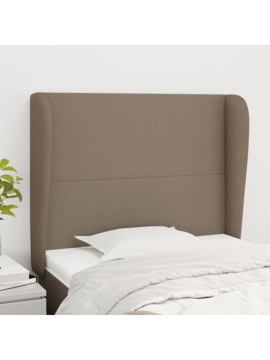 Voodipeats servadega, pruunikashall, 83x23x118/128 cm, kangas