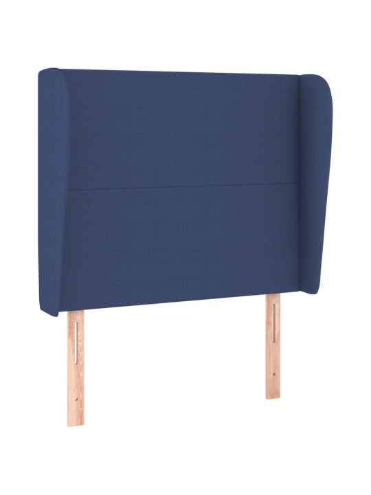 Voodipeats servadega, sinine, 83x23x118/128 cm, kangas