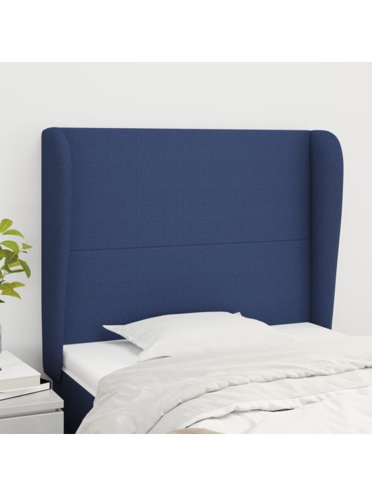 Voodipeats servadega, sinine, 83x23x118/128 cm, kangas
