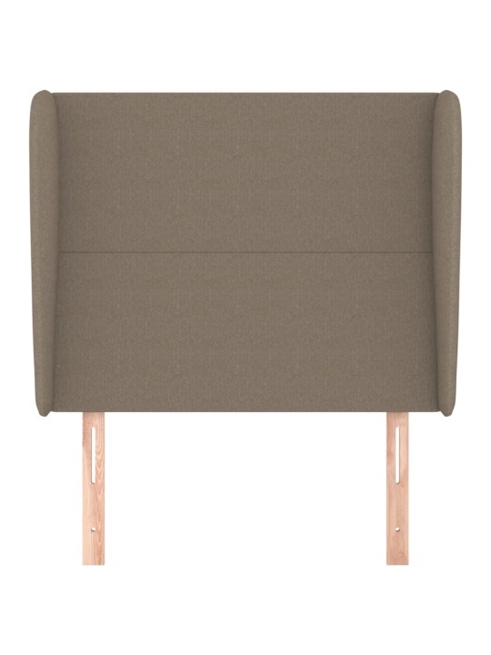 Voodipeats servadega, pruunikashall, 103x23x118/128 cm, kangas