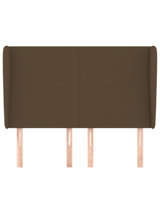 Voodipeats servadega, tumepruun, 147x23x118/128 cm, kangas