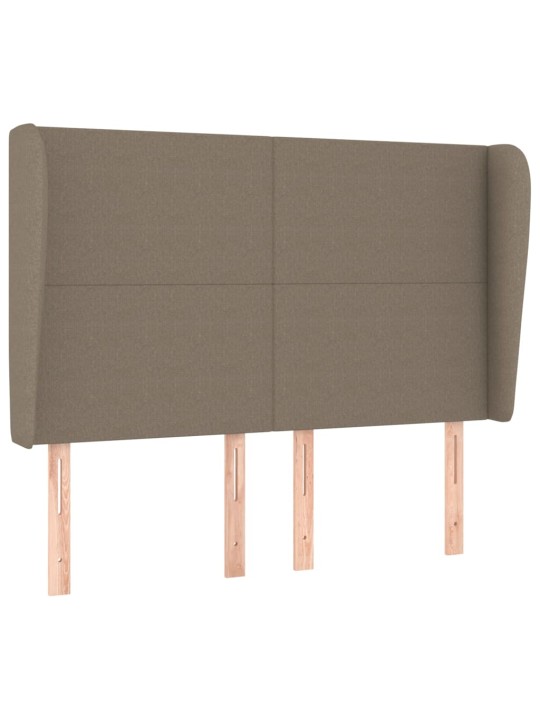 Voodipeats servadega, pruunikashall, 147x23x118/128 cm, kangas