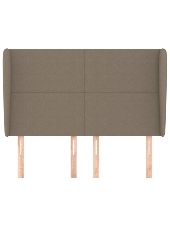 Voodipeats servadega, pruunikashall, 147x23x118/128 cm, kangas