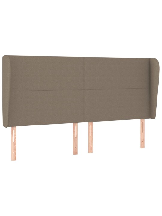 Voodipeats servadega, pruunikashall, 163x23x118/128 cm, kangas