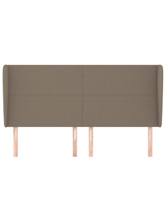 Voodipeats servadega, pruunikashall, 163x23x118/128 cm, kangas