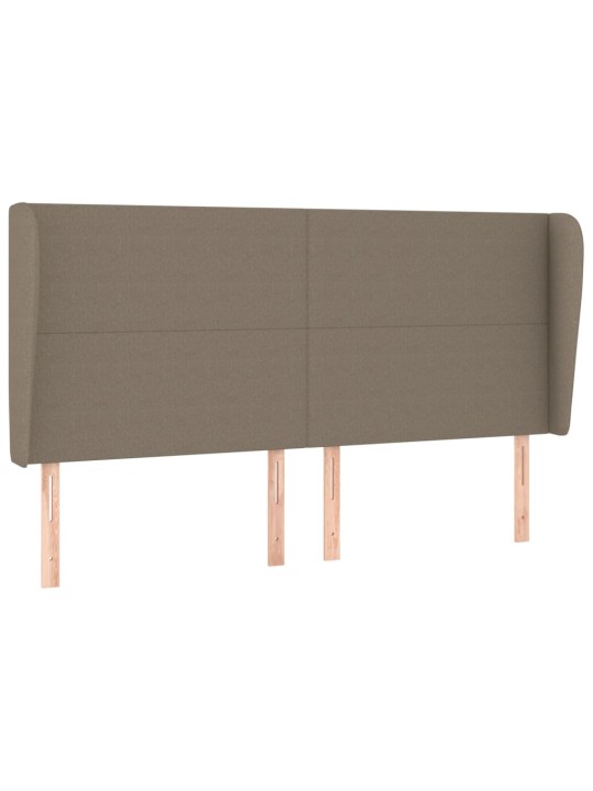 Voodipeats servadega, pruunikashall, 183x23x118/128 cm, kangas