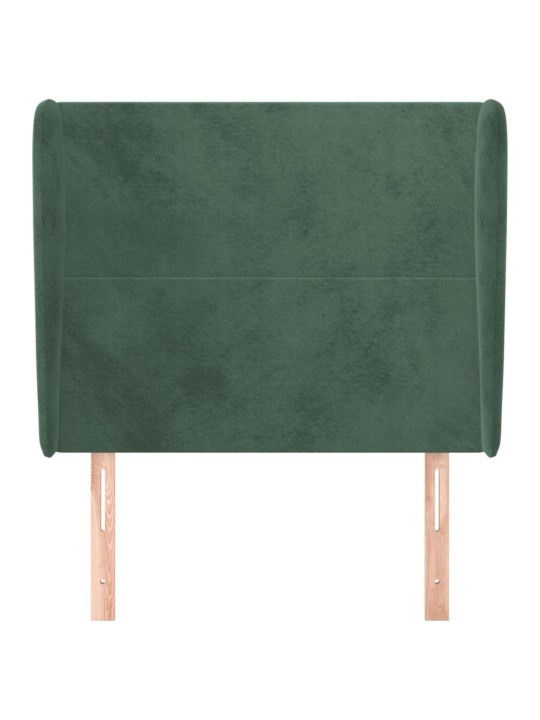 Voodipeats servadega, tumeroheline, 83x23x118/88 cm, samet