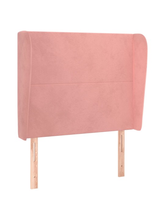 Voodipeats servadega, roosa, 83x23x118/88 cm, samet