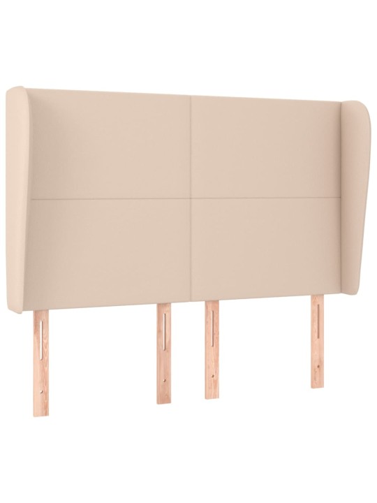 Voodipeats servadega, cappuccino, 147x23x118/128 cm, kunstnahk
