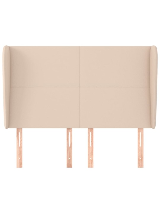 Voodipeats servadega, cappuccino, 147x23x118/128 cm, kunstnahk