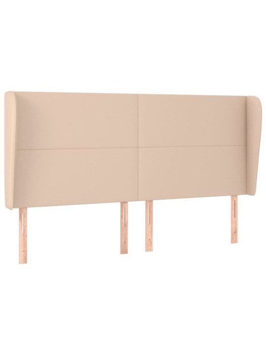 Voodipeats servadega, cappuccino, 183x23x118/128 cm, kunstnahk