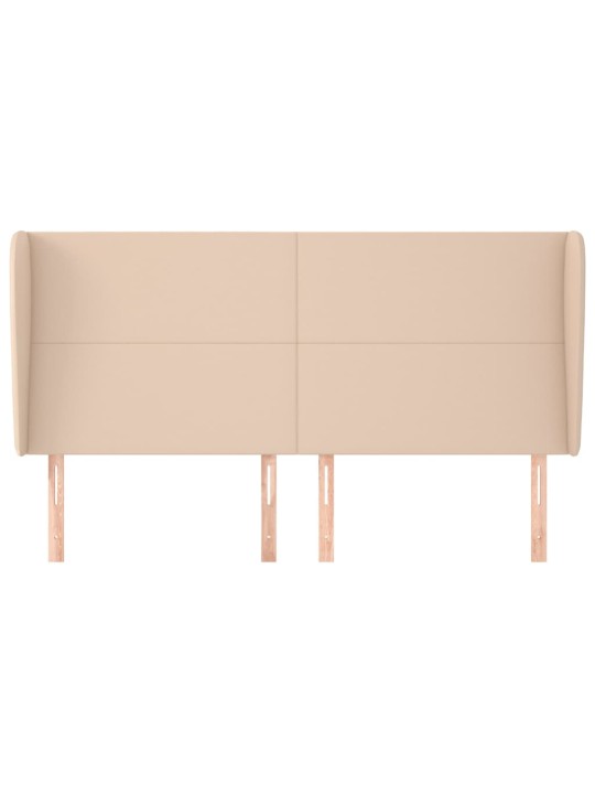 Voodipeats servadega, cappuccino, 203x23x118/128 cm, kunstnahk