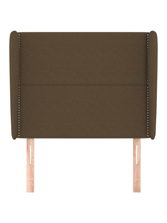 Voodipeats servadega, tumepruun, 103x23x118/128 cm, kangas