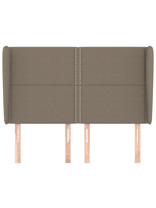 Voodipeats servadega, pruunikashall, 147x23x118/128 cm, kangas