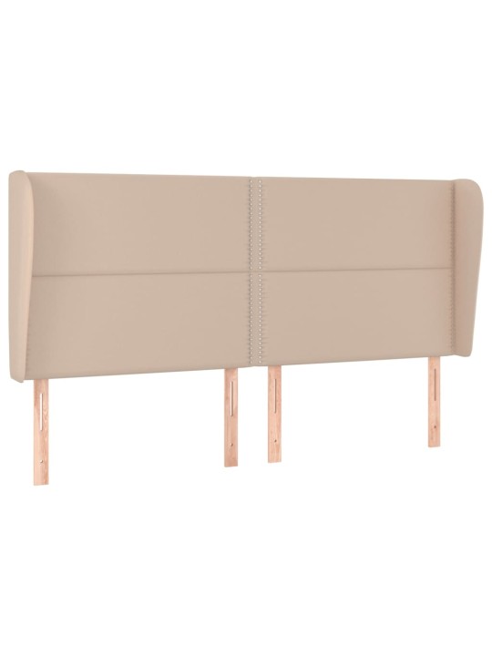 Voodipeats servadega, cappuccino, 183x23x118/128 cm, kunstnahk
