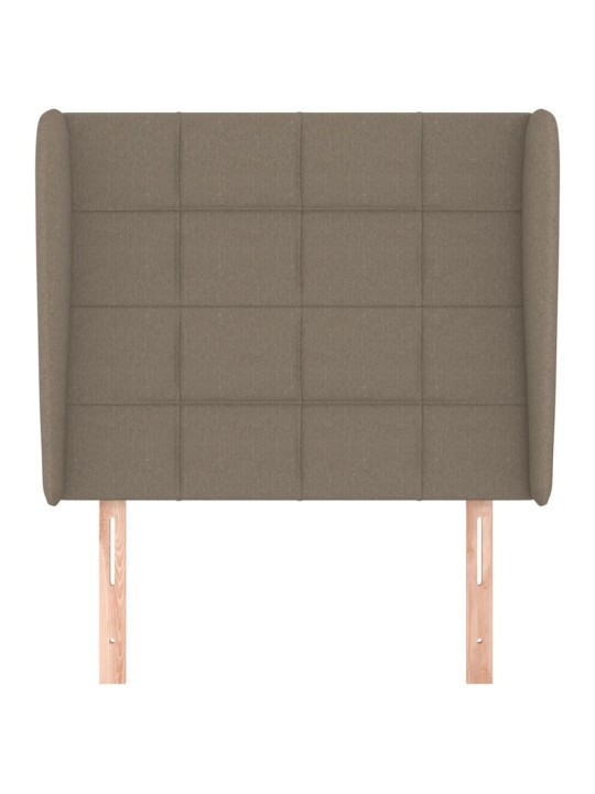 Voodipeats servadega, pruunikashall, 93x23x118/128 cm, kangas