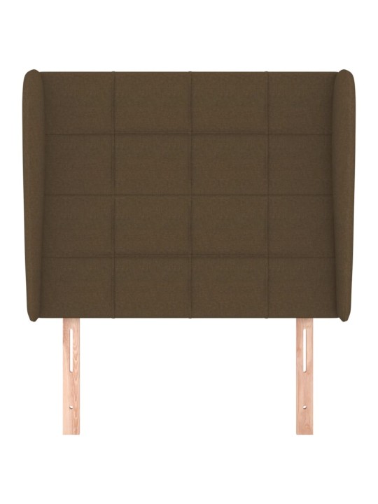 Voodipeats servadega, tumepruun, 103x23x118/128 cm, kangas
