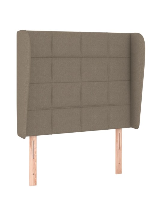Voodipeats servadega, pruunikashall, 103x23x118/128 cm, kangas