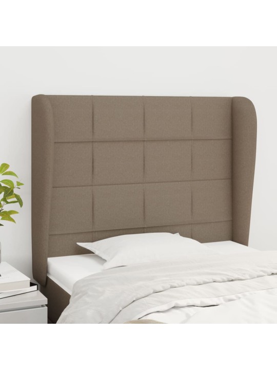 Voodipeats servadega, pruunikashall, 103x23x118/128 cm, kangas