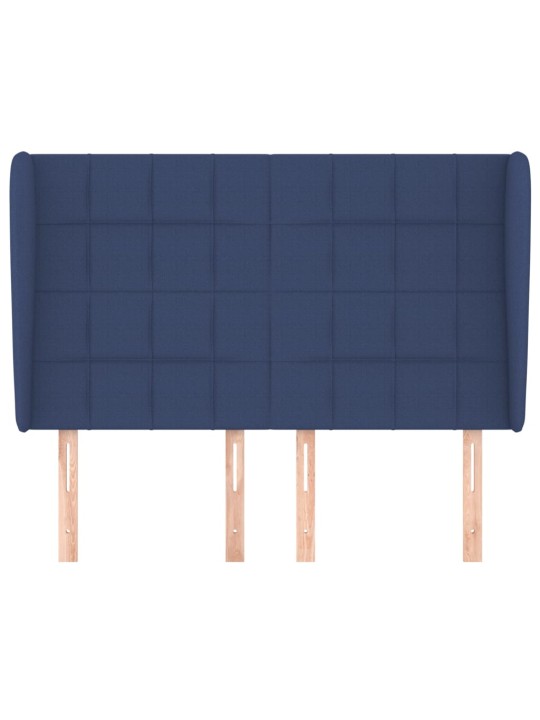 Voodipeats servadega, sinine, 147x23x118/128 cm, kangas