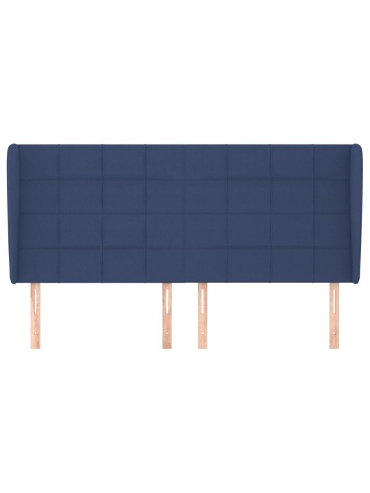 Voodipeats servadega, sinine, 183x23x118/128 cm, kangas