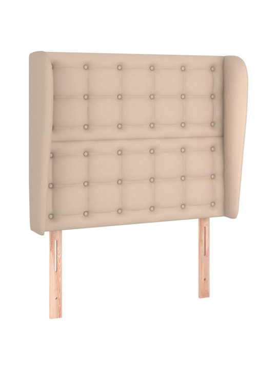 Voodipeats servadega, cappuccino, 83x23x118/128 cm, kunstnahk