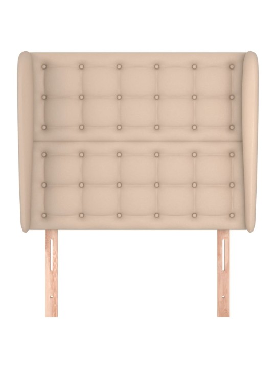 Voodipeats servadega, cappuccino, 83x23x118/128 cm, kunstnahk