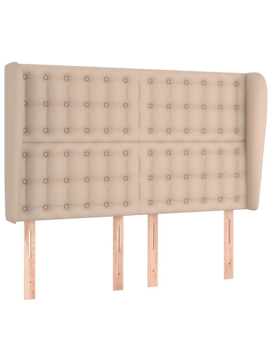 Voodipeats servadega, cappuccino, 147x23x118/128 cm, kunstnahk