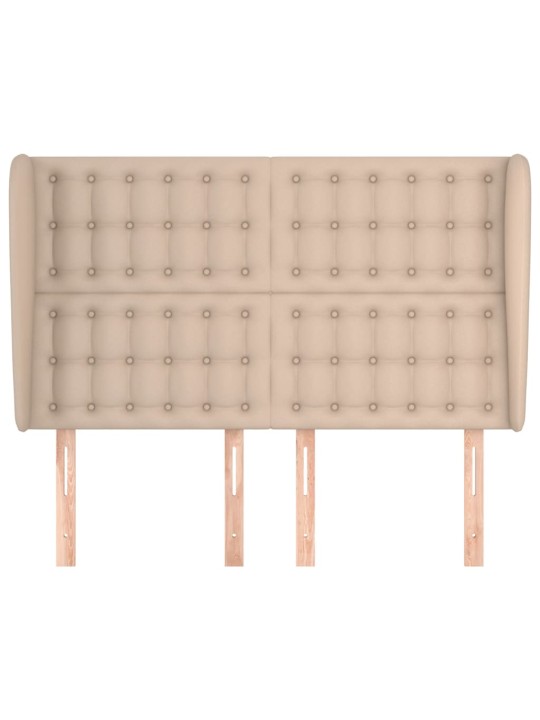 Voodipeats servadega, cappuccino, 147x23x118/128 cm, kunstnahk