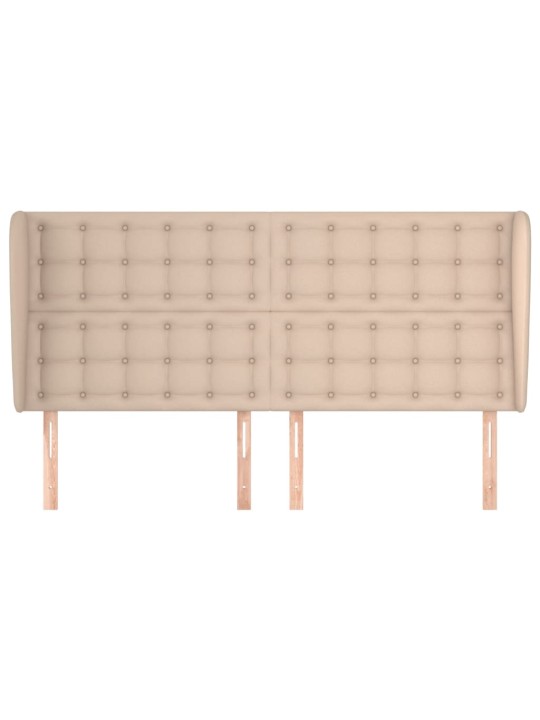 Voodipeats servadega, cappuccino, 163x23x118/128 cm, kunstnahk