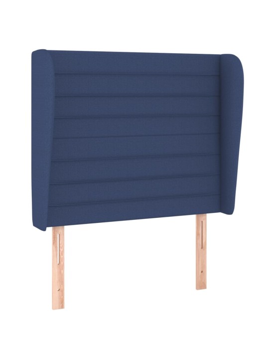 Voodipeats servadega, sinine, 93x23x118/128 cm, kangas