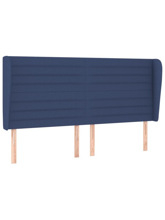 Voodipeats servadega, sinine, 203x23x118/128 cm, kangas