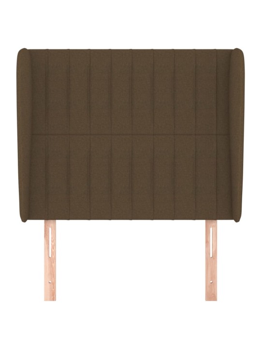 Voodipeats servadega, tumepruun, 83x23x118/88 cm, kangas