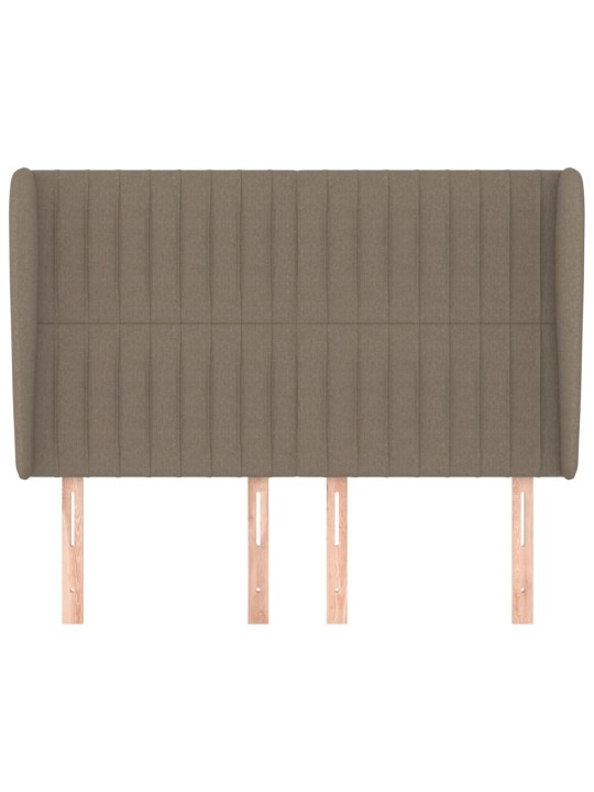 Voodipeats servadega, pruunikashall, 147x23x118/128 cm, kangas