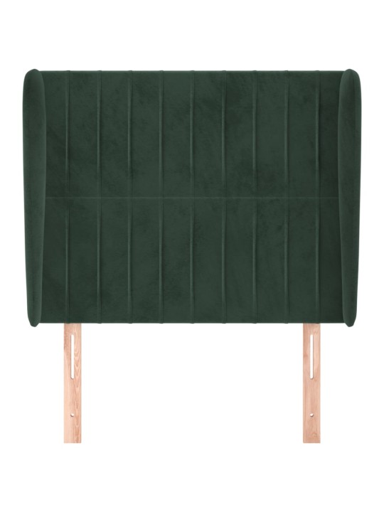 Voodipeats servadega, tumeroheline, 83x23x118/88 cm, samet