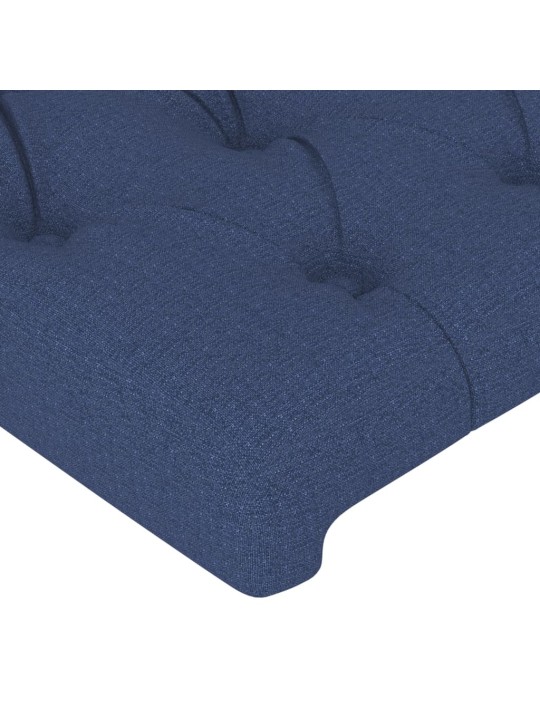 Voodipeats servadega, sinine, 147x23x118/128 cm, kangas