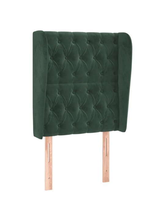 Voodipeats servadega, tumeroheline, 83x23x118/88 cm, samet
