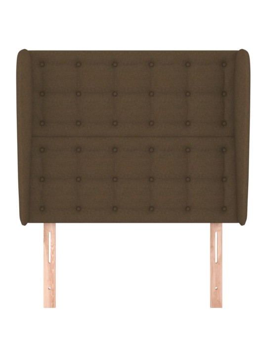 Voodipeats servadega, tumepruun, 93x23x118/128 cm, kangas