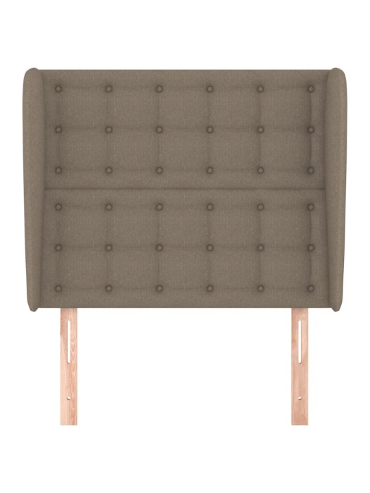 Voodipeats servadega, pruunikashall, 103x23x118/128 cm, kangas