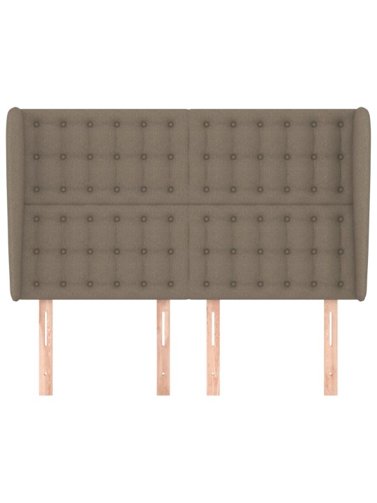Voodipeats servadega, pruunikashall, 147x23x118/128 cm, kangas
