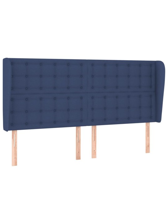 Voodipeats servadega, sinine, 183x23x118/128 cm, kangas