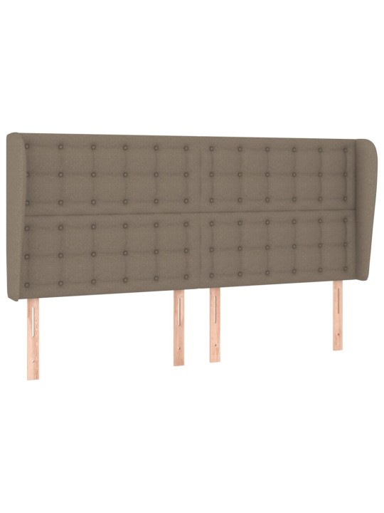 Voodipeats servadega, pruunikashall, 203x23x118/128 cm, kangas