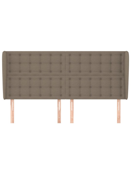 Voodipeats servadega, pruunikashall, 203x23x118/128 cm, kangas