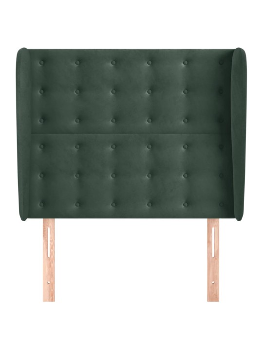 Voodipeats servadega, tumeroheline, 83x23x118/88 cm, samet