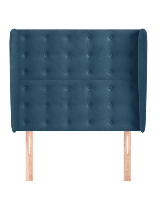 Voodipeats servadega, tumesinine, 83x23x118/88 cm, samet