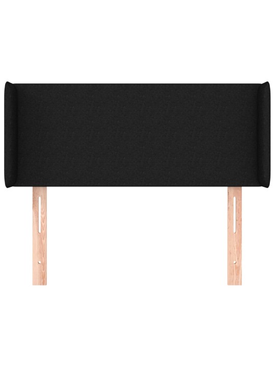 Voodipeats servadega, must, 93x16x78/88 cm, kangas