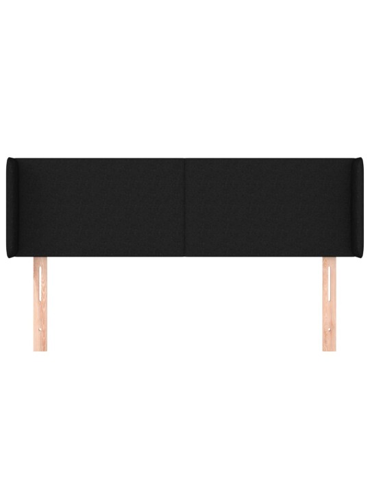 Voodipeats servadega, must, 147x16x78/88 cm, kangas