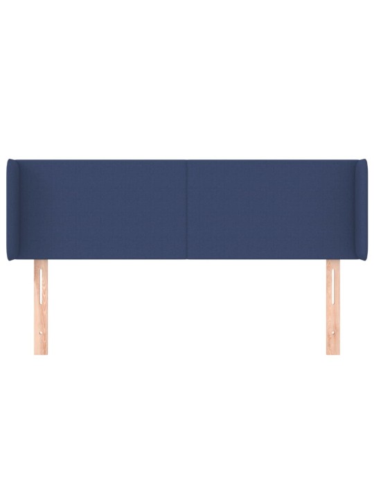 Voodipeats servadega, sinine, 147x16x78/88 cm, kangas